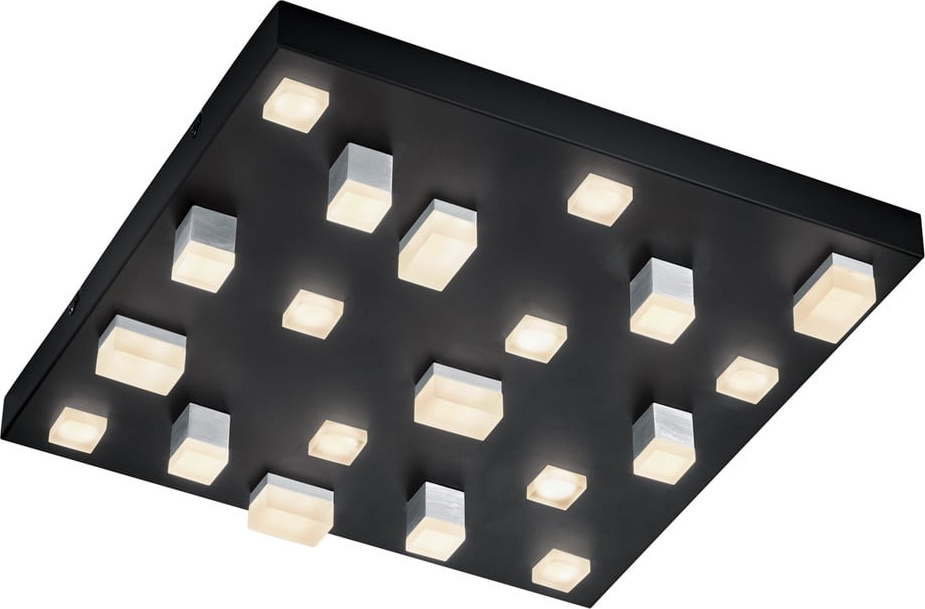 Černé LED stropní svítidlo s kovovým stínidlem 45x45 cm Civeto – CINQUE CINQUE