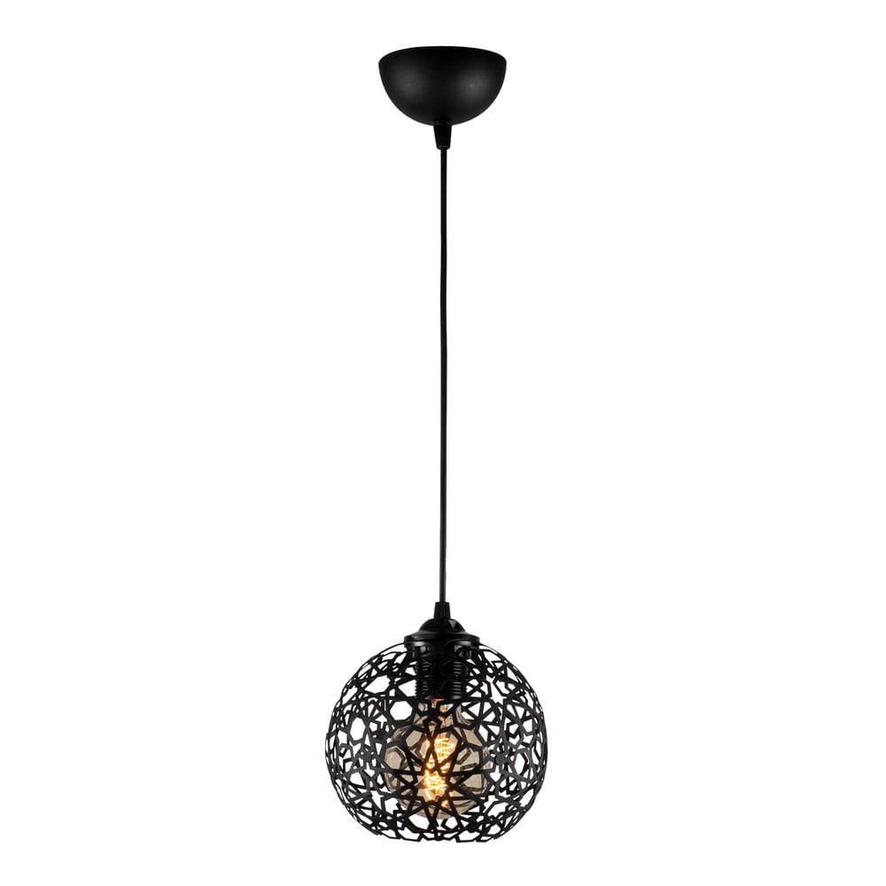 Černé závěsné svítidlo s kovovým stínidlem ø 17 cm Fellini – Opviq lights Opviq lights