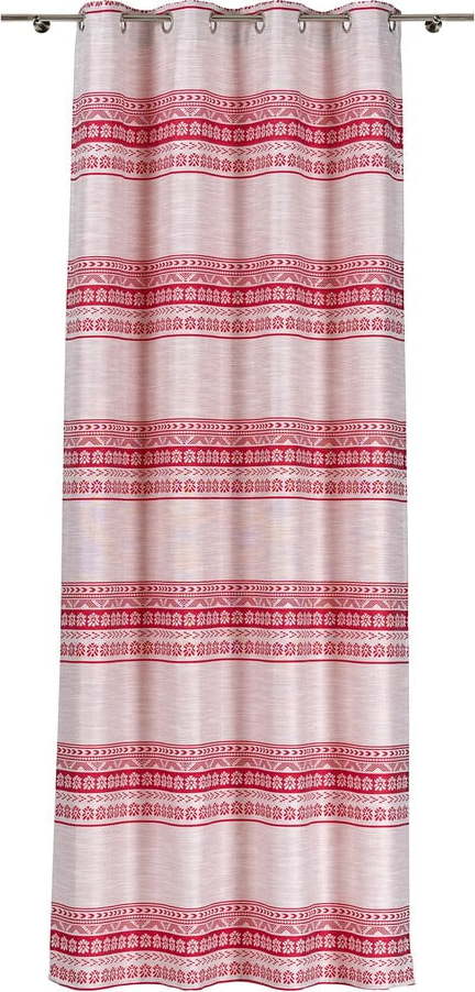 Červeno-béžový závěs 140x255 cm Doina – Mendola Fabrics Mendola Fabrics