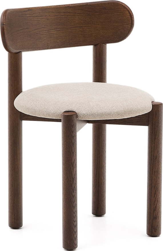 Hnědo-krémové jídelní židle z dubového dřeva v sadě 2 ks Nebai – Kave Home Kave Home