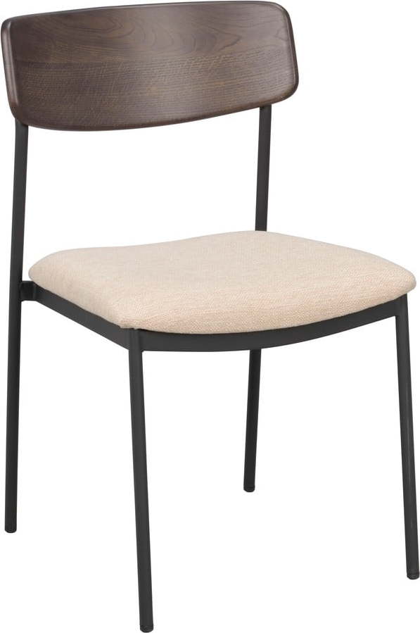 Krémovo-tmavě hnědé jídelní židle v sadě 2 ks Maymont – Rowico Rowico