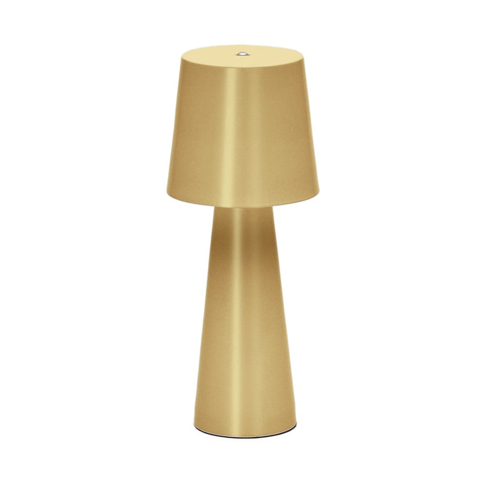 LED stmívatelná stolní lampa ve zlaté barvě s kovovým stínidlem (výška 25 cm) Arenys – Kave Home Kave Home