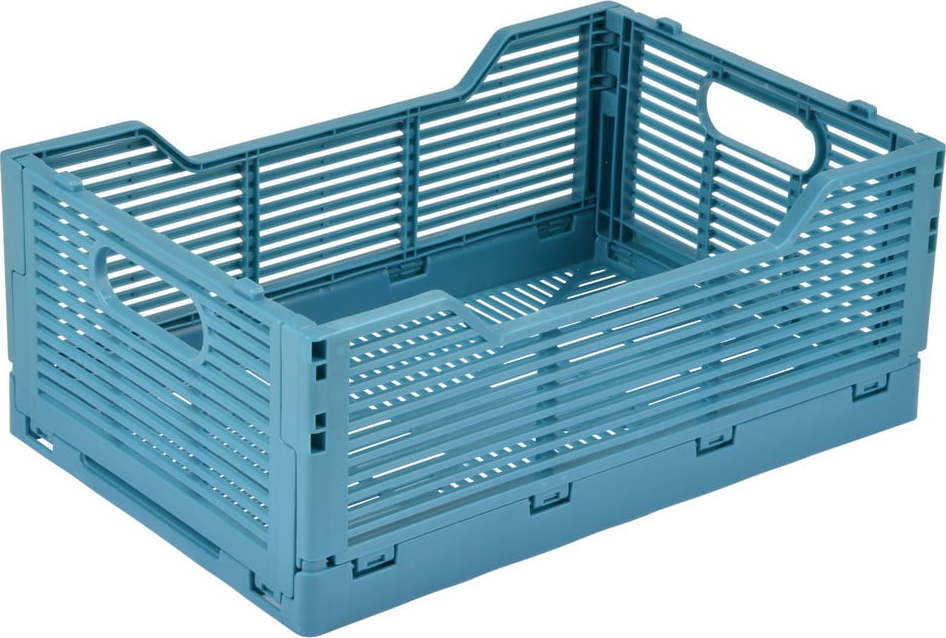 Modrý plastový úložný box 40x30x17 cm – Homéa Homea