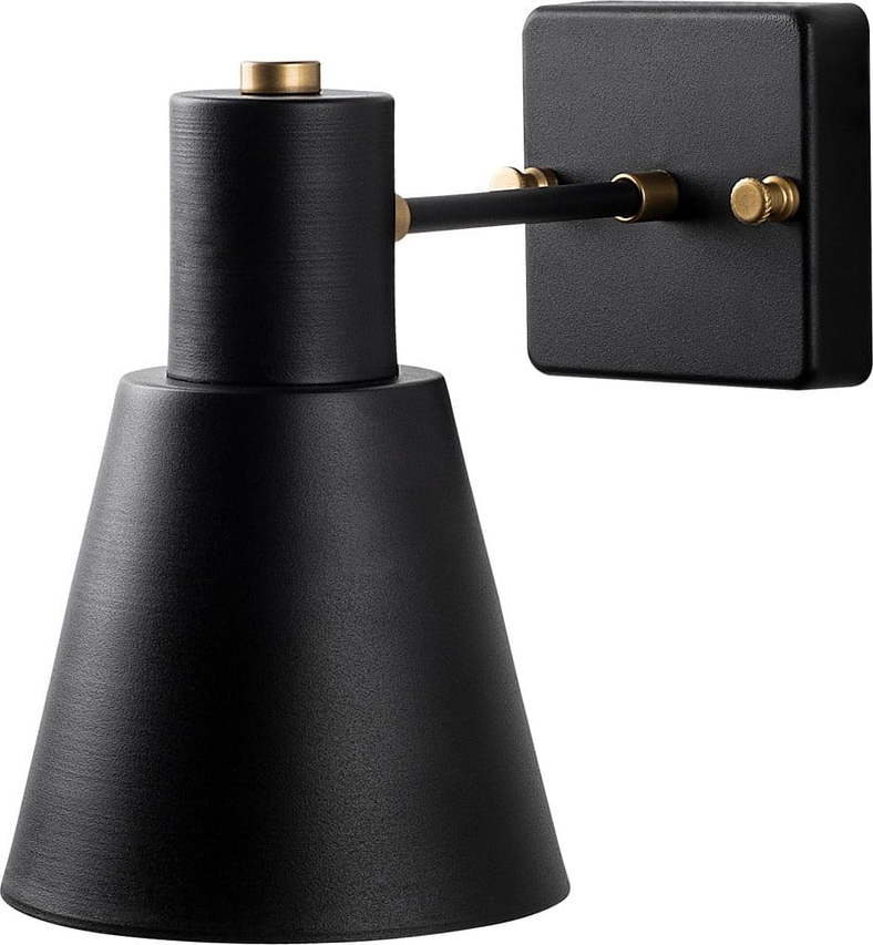Nástěnné svítidlo v černé a zlaté barvě ø 14 cm Funnel – Opviq lights Opviq lights