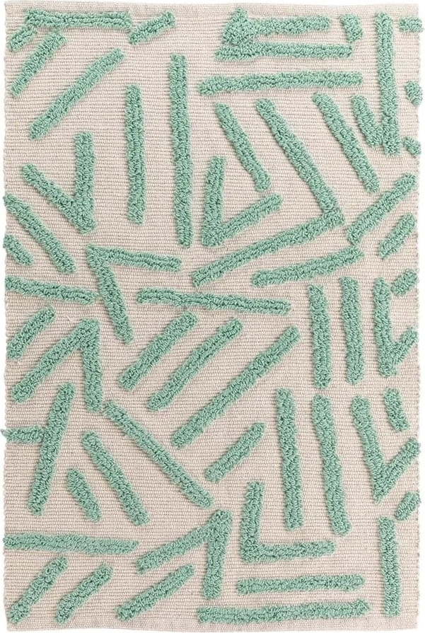 Pratelný koberec v mentolovo-krémové barvě 60x90 cm Athena – douceur d'intérieur Douceur d intérieur