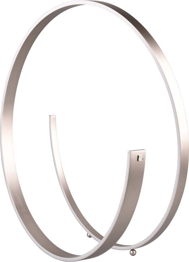 Šedá LED stojací lampa s hlasovým ovládáním/s ovládáním pomocí mobilní aplikace s kovovým stínidlem (výška 75 cm) Cinardi – CINQUE CINQUE