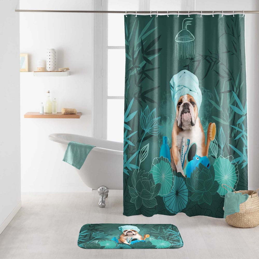 Sprchový závěs 180x200 cm Doggy zen – douceur d'intérieur Douceur d intérieur