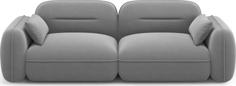 Světle šedá sametová pohovka 230 cm Audrey – Interieurs 86 Interieurs 86