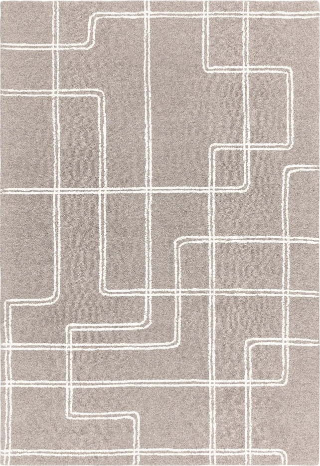 Světle šedý ručně tkaný vlněný koberec 200x300 cm Ada – Asiatic Carpets Asiatic Carpets