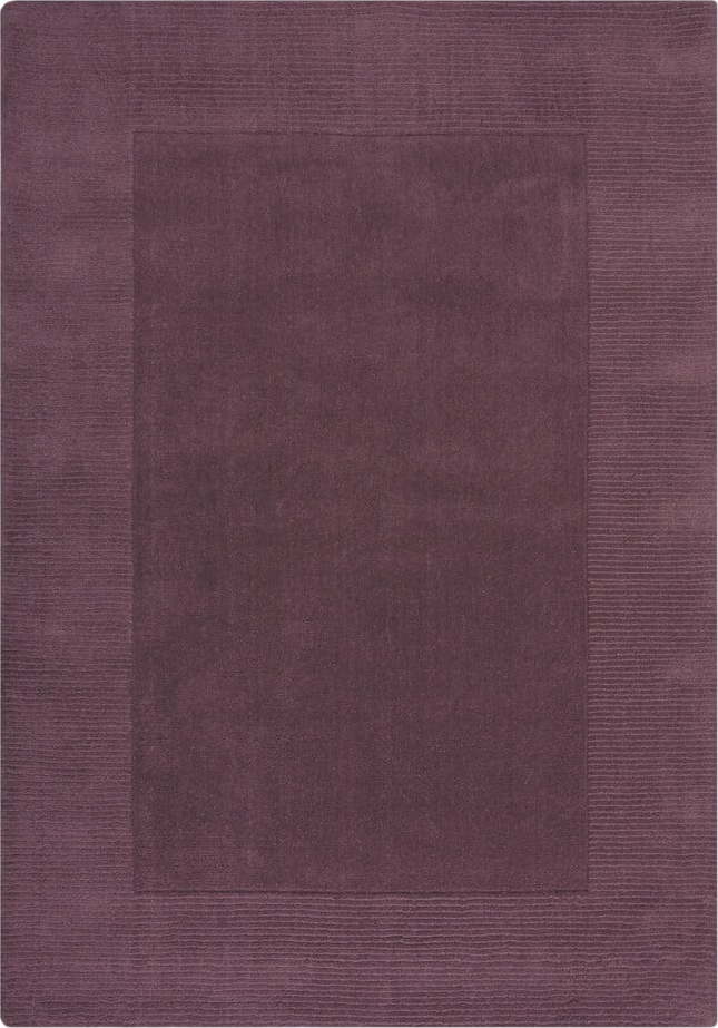 Tmavě fialový ručně tkaný vlněný koberec 120x170 cm Border – Flair Rugs Flair Rugs