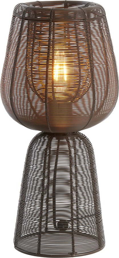 Tmavě hnědá stolní lampa (výška 42 cm) Aboso – Light & Living Light & Living