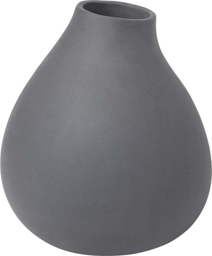 Tmavě šedá porcelánová váza (výška 17 cm) Nona – Blomus Blomus