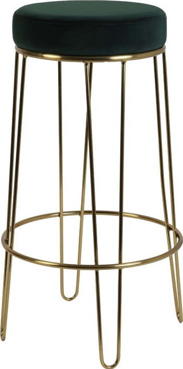 Tmavě zelená sametová barová židle Alice – Light & Living Light & Living