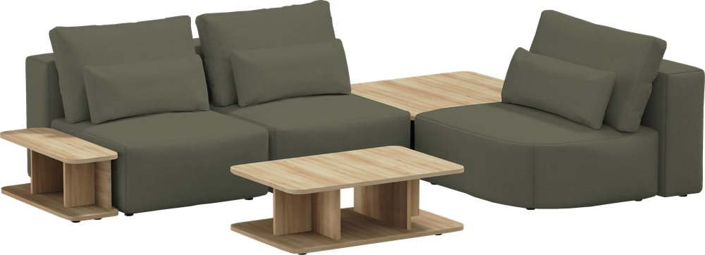 Zelená rohová pohovka (variabilní) Riposo Ottimo – Sit Sit Sit Sit