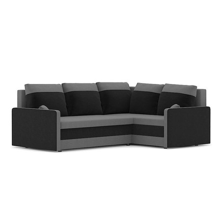 Rozkládací rohová sedací souprava MILTON II model 2 Pravá Šedá/černá SG-nábytek