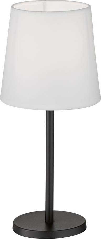 Černobílá stolní lampa s textilním stínidlem (výška 30 cm) Eve – Fischer & Honsel Fischer & Honsel