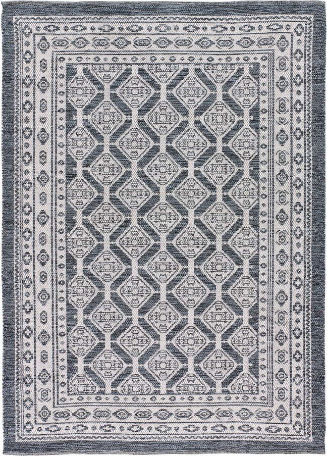 Modrý pratelný ručně tkaný koberec z recyklované bavlny 80x120 cm Chandia – Universal Universal