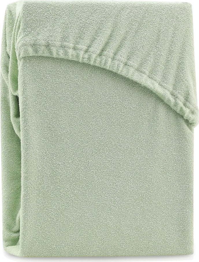 Zelené napínací froté prostěradlo 90x200 cm Ruby – AmeliaHome AmeliaHome
