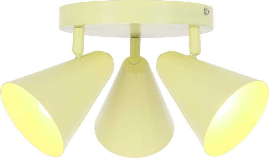 Žluté stropní svítidlo s kovovým stínidlem 34x34 cm Amor – Candellux Lighting Candellux Lighting