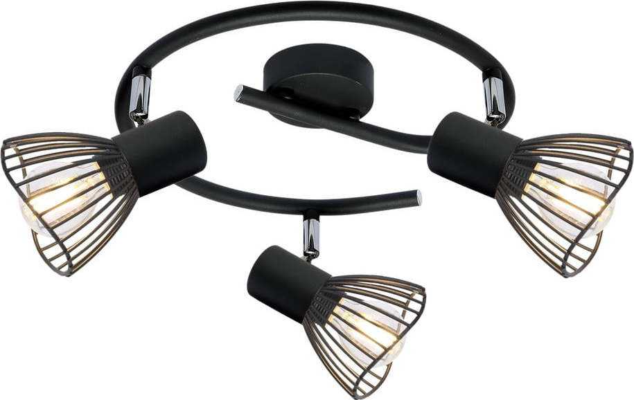 Černé stropní svítidlo s kovovým stínidlem 42x42 cm Fly – Candellux Lighting Candellux Lighting