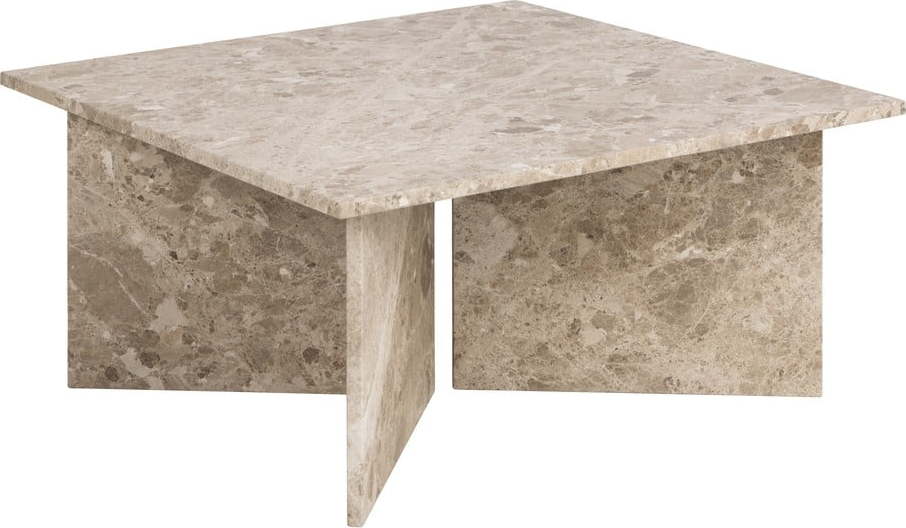 Béžový mramorový konferenční stolek 90x90 cm Vega – Actona Actona
