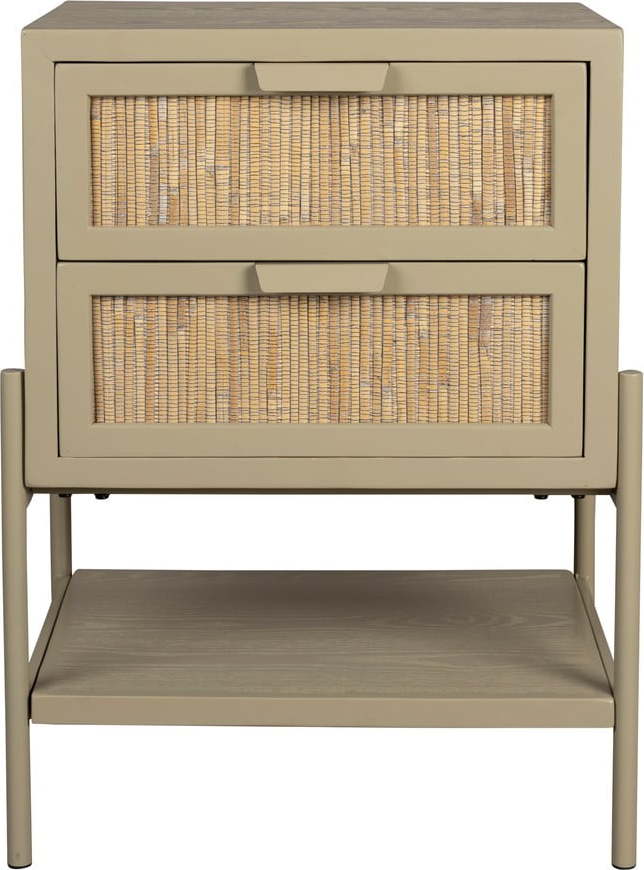 Béžový noční stolek v dekoru jedle Yasu – Dutchbone Dutchbone