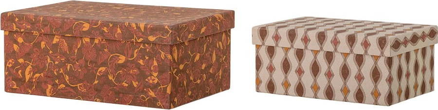 Dekorativní kartonové úložné boxy v sadě 2 ks 26x19x11 cm Saliha – Bloomingville Bloomingville