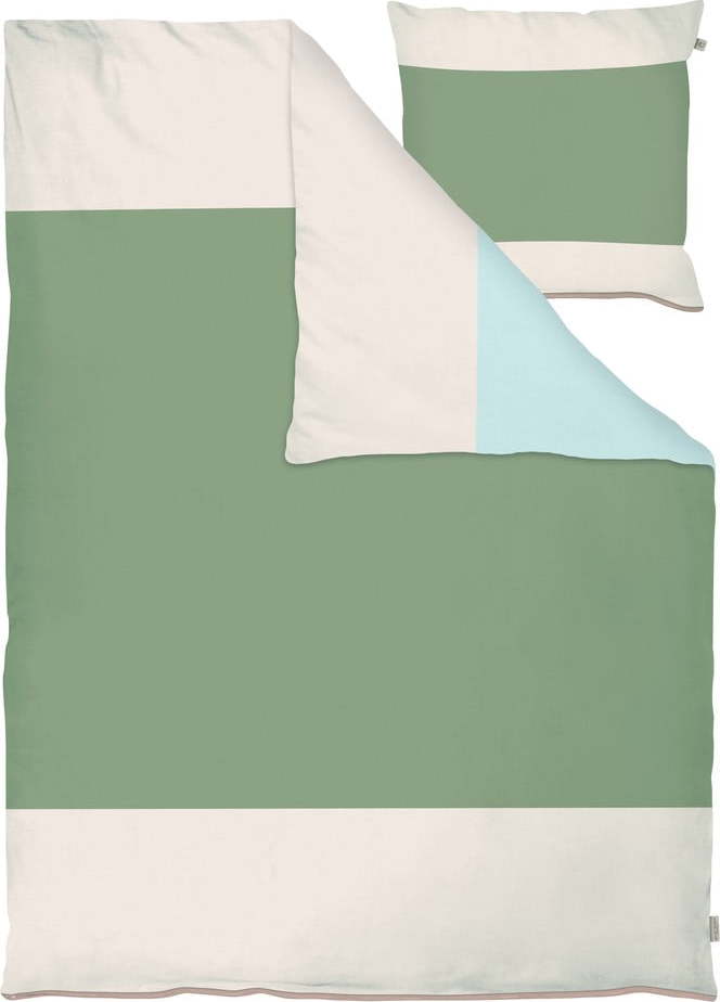 Khaki prodloužené povlečení na jednolůžko z bavlněného perkálu 140x220 cm Colore – Mette Ditmer Denmark Mette Ditmer Denmark