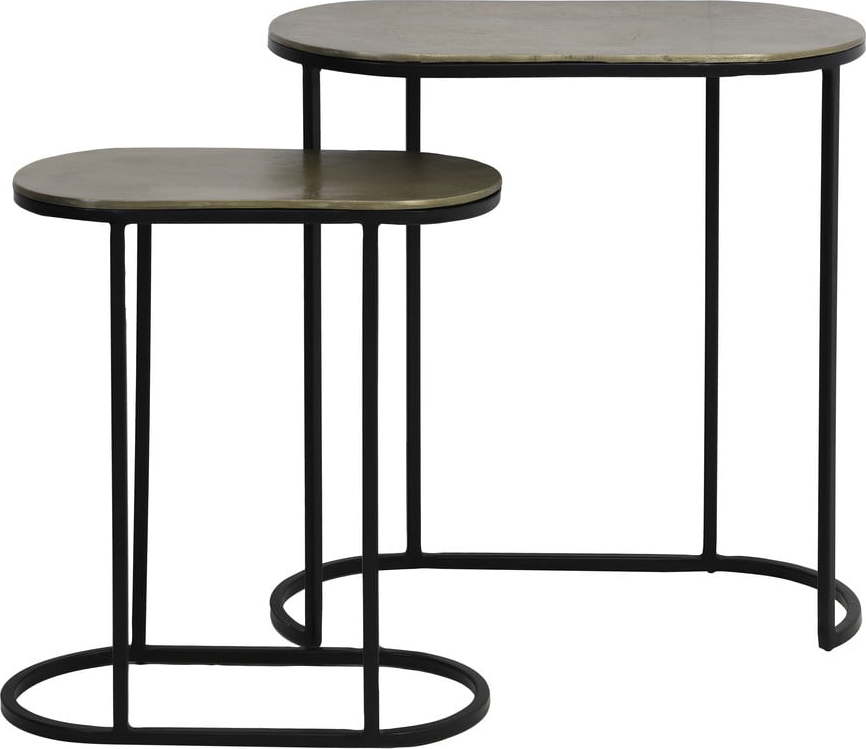 Kovové odkládací stolky v sadě 2 ks 26x53 cm Bocov – Light & Living Light & Living