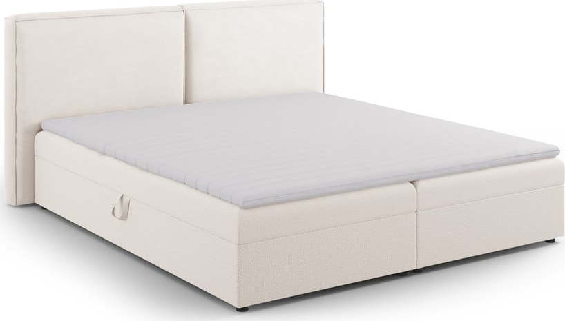 Krémová boxspring postel s úložným prostorem 140x200 cm Arendal – Cosmopolitan Design Cosmopolitan design