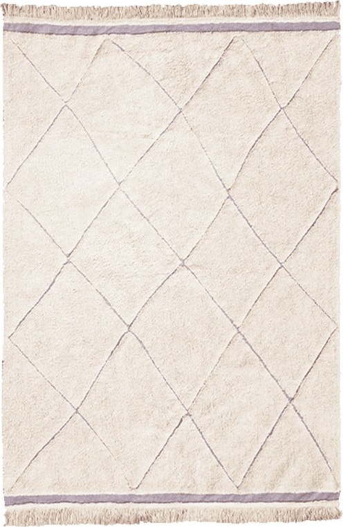 Krémový pratelný ručně tkaný bavlněný koberec 140x200 cm Bereber – Lorena Canals Lorena Canals