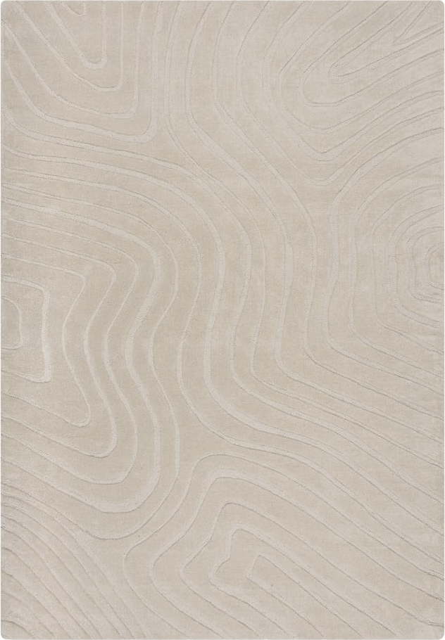 Krémový ručně tkaný vlněný koberec 160x230 cm Mesmerise Natural – Flair Rugs Flair Rugs