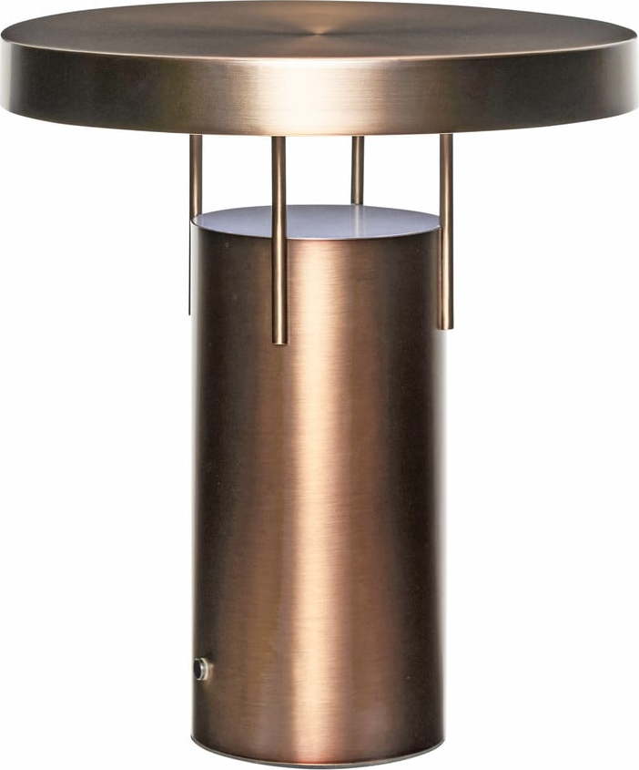 LED stmívatelná stolní lampa v bronzové barvě s kovovým stínidlem (výška 28 cm) BringMe – Hübsch Hübsch