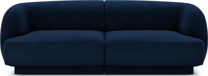 Modrá sametová pohovka 184 cm Miley - Micadoni Home Micadoni