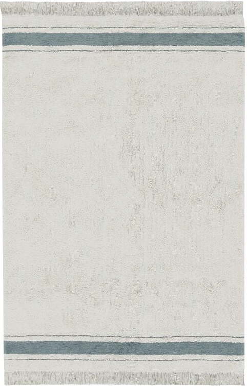 Modro-krémový pratelný ručně tkaný bavlněný koberec 140x200 cm Gastro Vintage Blue – Lorena Canals Lorena Canals