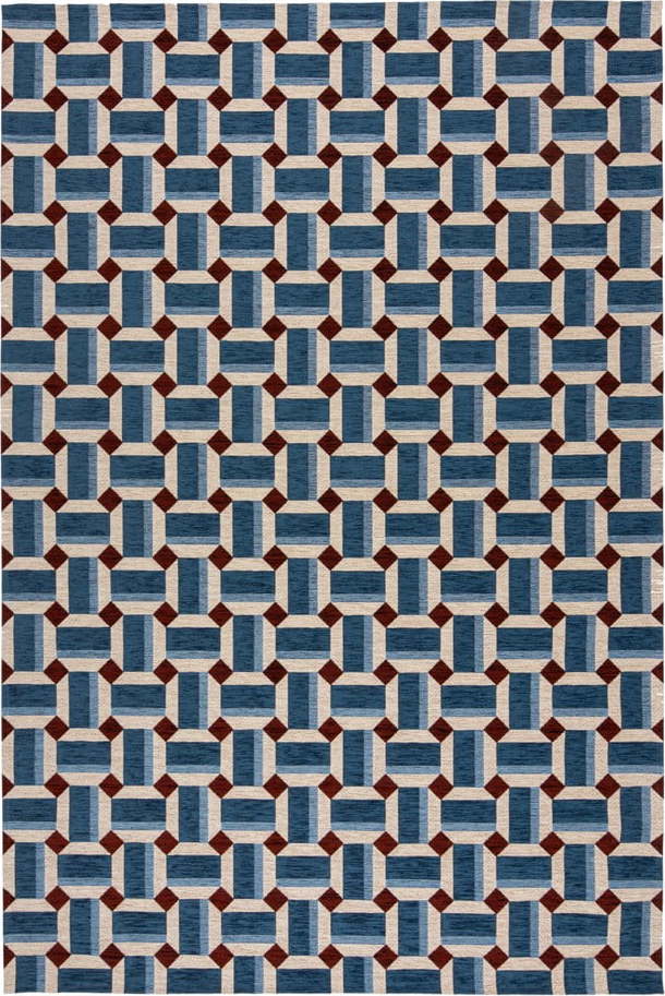 Modrý koberec 155x230 cm Lennox Geometric – Flair Rugs Flair Rugs