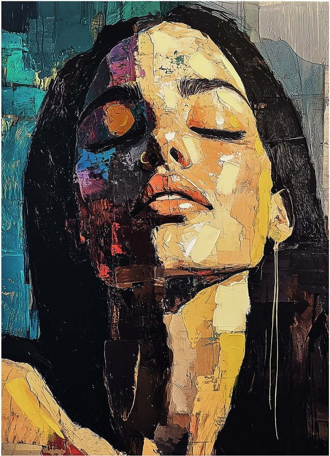 Obraz s ručně malovanými prvky 70x100 cm Vivian – Styler Styler