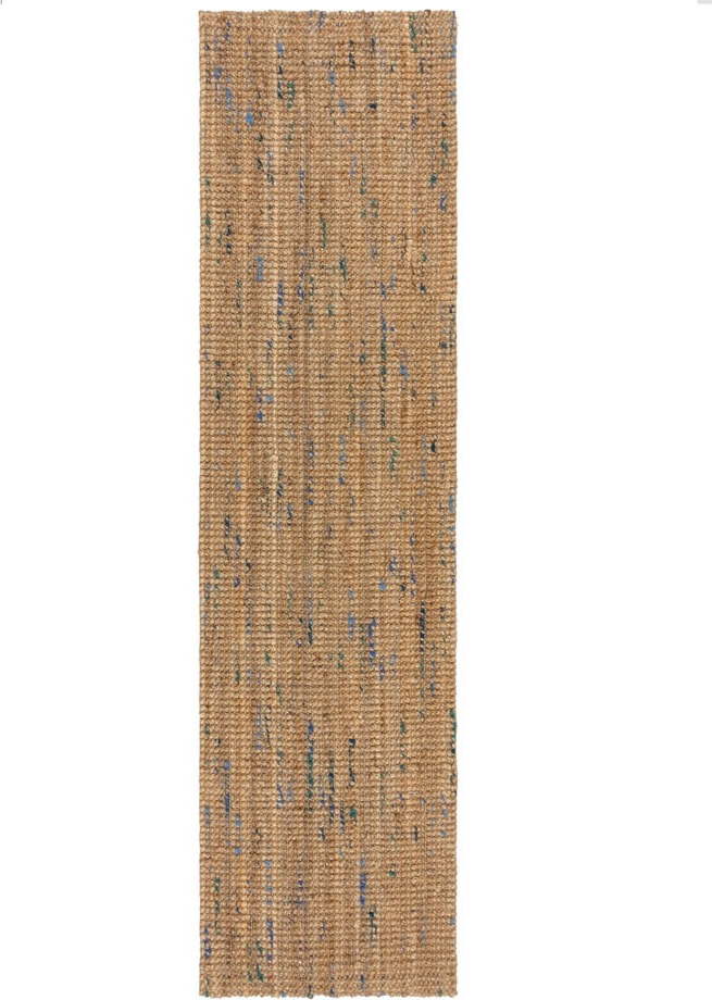 Ručně tkaný jutový běhoun v modro-přírodní barvě 60x300 cm Jute Boucle Blue – Flair Rugs Flair Rugs