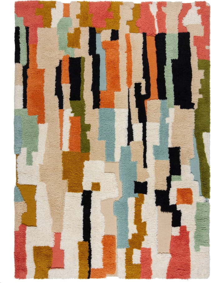 Ručně tkaný vlněný koberec 160x230 cm Zagora Geo Shaggy – Flair Rugs Flair Rugs