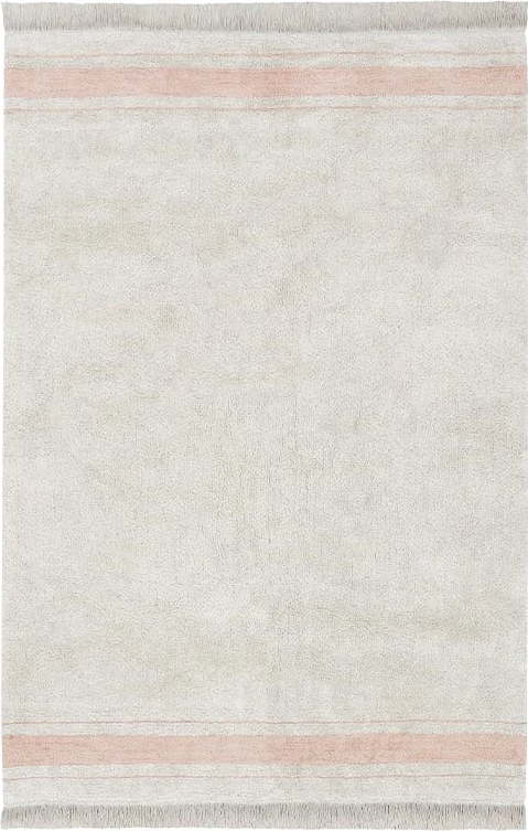 Růžovo-krémový pratelný ručně tkaný bavlněný koberec 140x200 cm Gastro Rose – Lorena Canals Lorena Canals