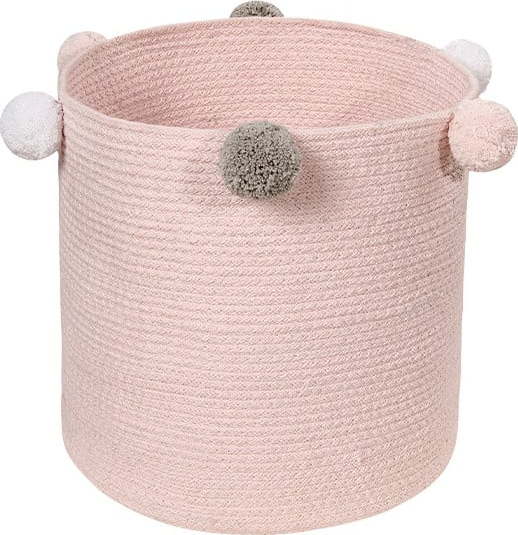 Světle růžový látkový dětský koš na hračky ø 30x30 cm Bubbly – Lorena Canals Lorena Canals