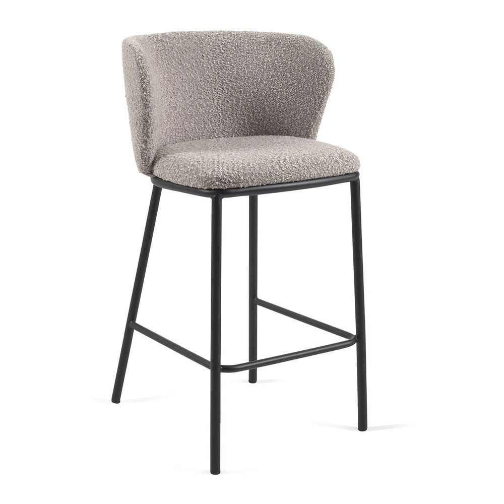 Světle šedá barová židle (výška sedáku 65 cm) Ciselia – Kave Home Kave Home