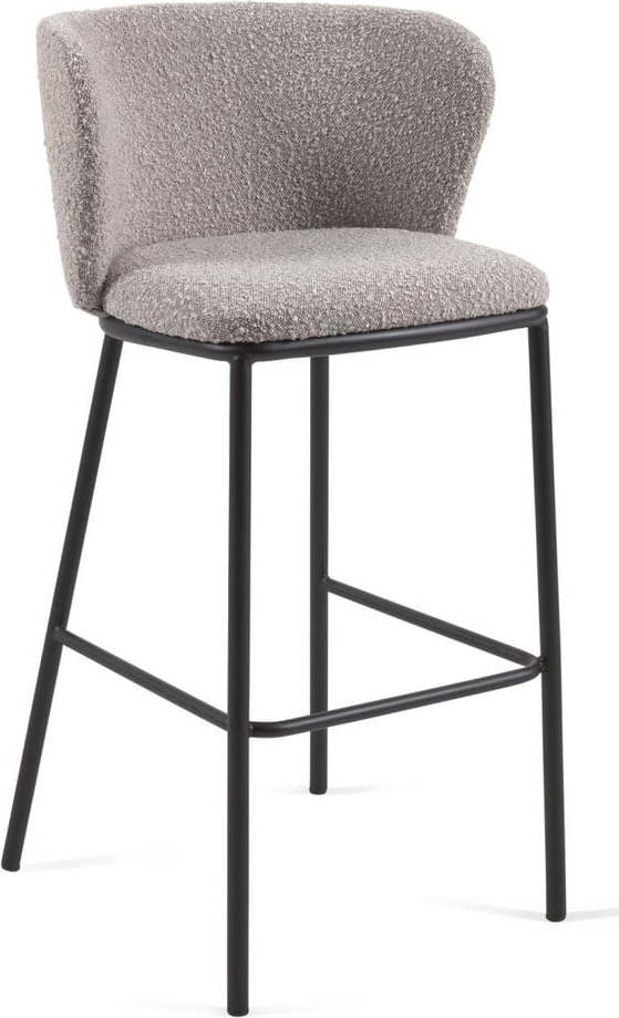 Světle šedá barová židle (výška sedáku 75 cm) Ciselia – Kave Home Kave Home