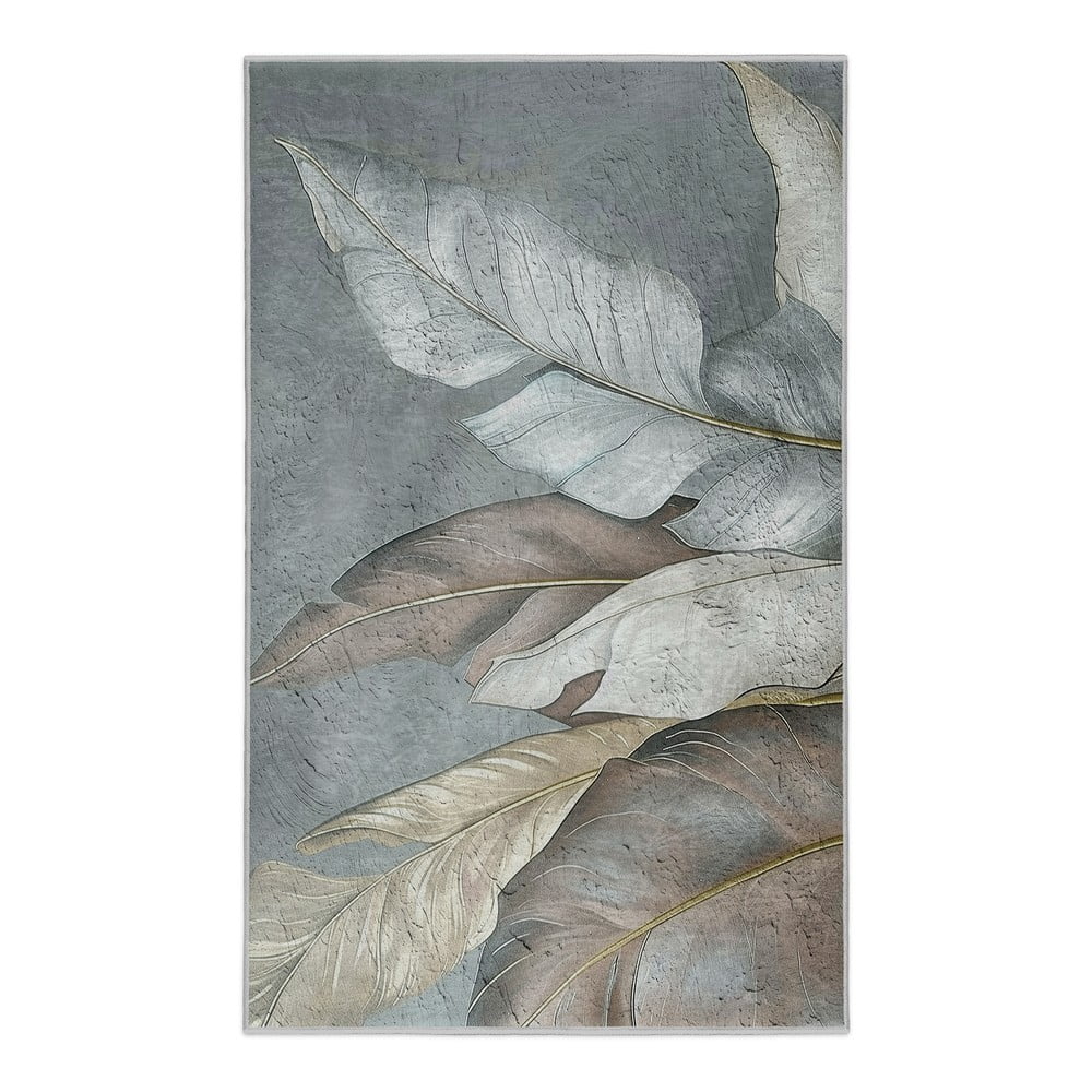 Zeleno-šedý pratelný koberec 160x230 cm Dusty Leaves – Mila Home Mila Home