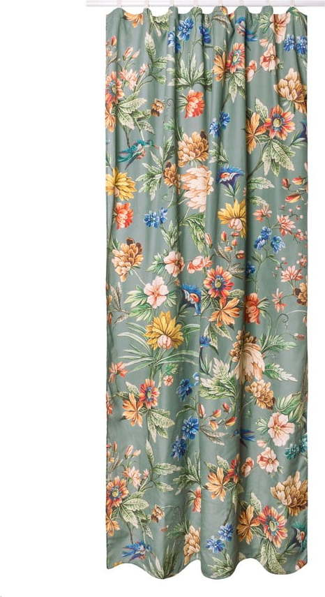 Zelený závěs s příměsí lnu Tierra Bella Green Amazonia