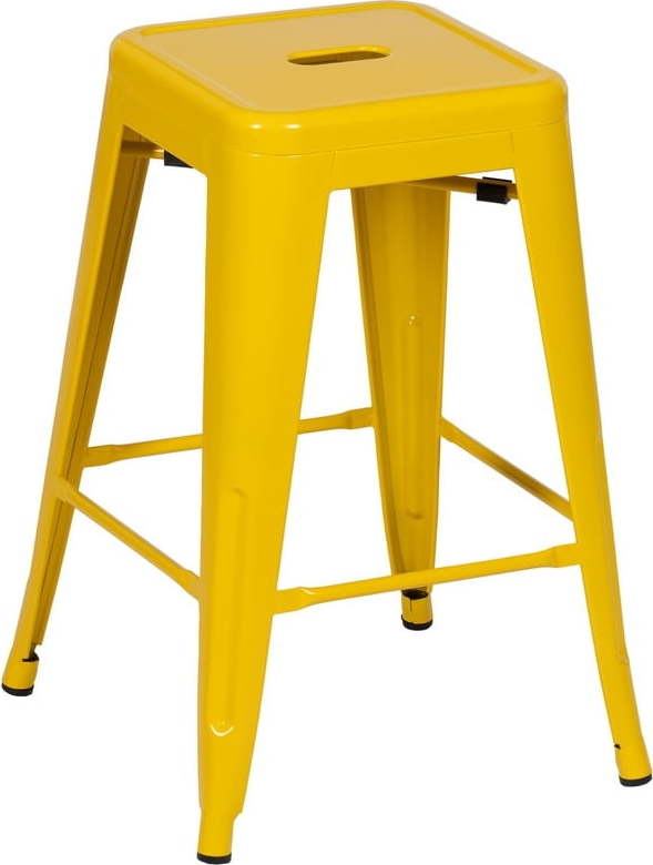 Žluté kovové barové židle v sadě 2 ks (výška sedáku 61 cm) – Ixia Ixia