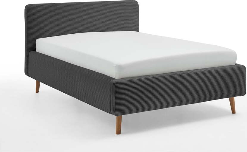 Antracitová čalouněná jednolůžková postel bez roštu 120x200 cm Mattis – Meise Möbel Meise Möbel