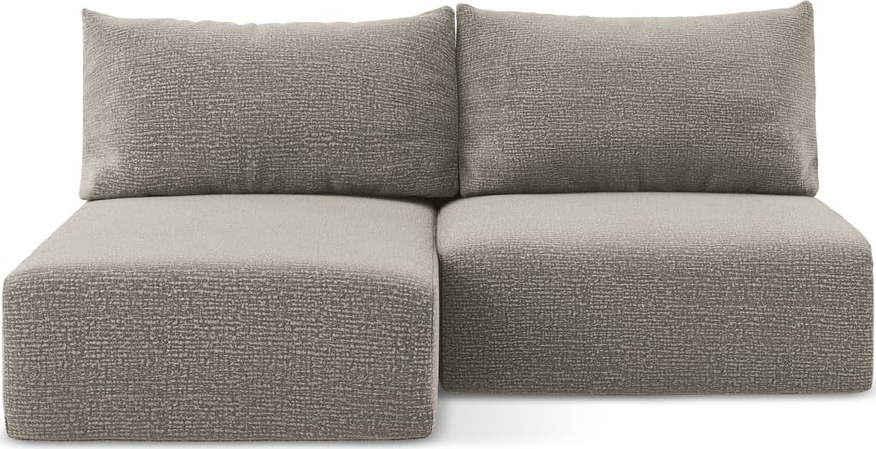 Béžová rozkládací/s úložným prostorem rohová pohovka (levý roh) Kalena – Makamii Makamii