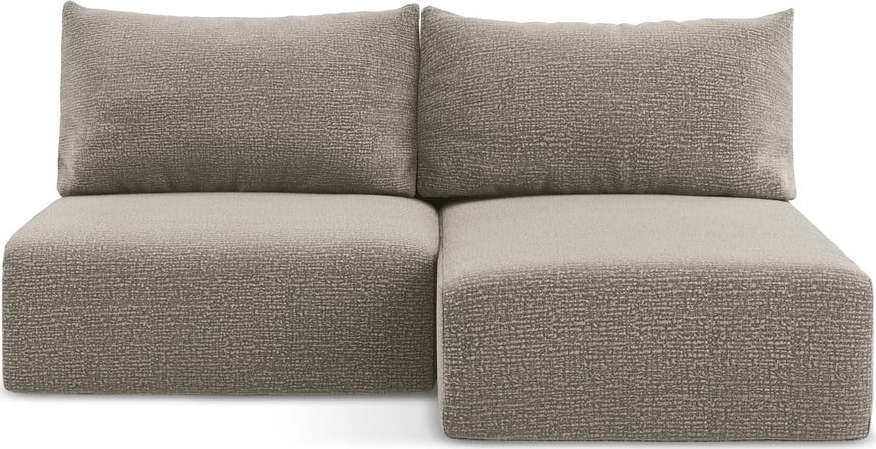 Béžová rozkládací/s úložným prostorem rohová pohovka (pravý roh) Kalena – Makamii Makamii