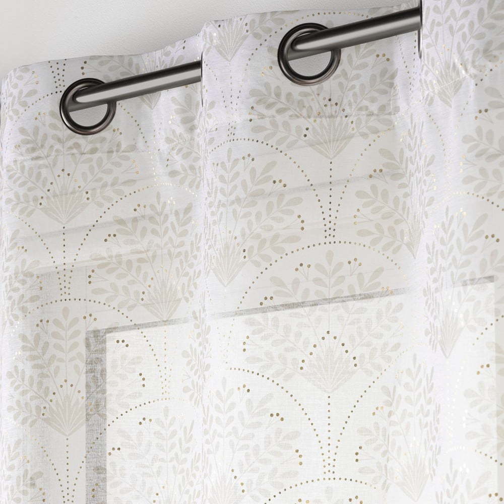 Bílo-béžová záclona 140x280 cm Majestia – douceur d'intérieur Douceur d intérieur